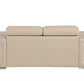 71" Beige And Silver Genuine Leather Love Seat