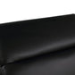 71" Black And Silver Genuine Leather Love Seat