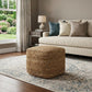 18" Natural Jute Blend Cube Pouf Ottoman