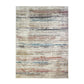 5' x 8' Beige Geometric Distressed Area Rug With Fringe