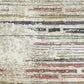 5' x 8' Beige Geometric Distressed Area Rug With Fringe