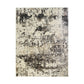 5' x 8' Black Abstract Distressed Area Rug With Fringe