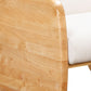 29" White And Natural Linen Arm Chair