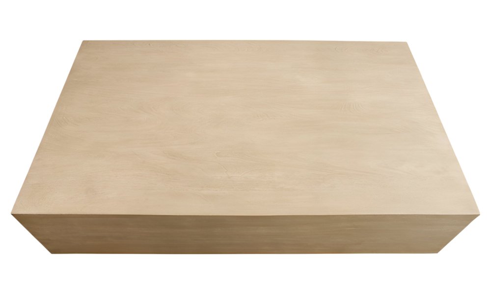 72" Natural Solid Wood Distressed Coffee Table