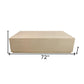 72" Natural Solid Wood Distressed Coffee Table