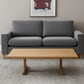 55" Natural Solid Wood Double Pedestal Coffee Table