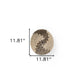 12" X 12" Brown Black And White Round Geo Seagrass Hanging Dimensional Sculpture