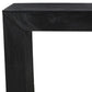 72" Charcoal Solid Wood Distressed Frame Console Table