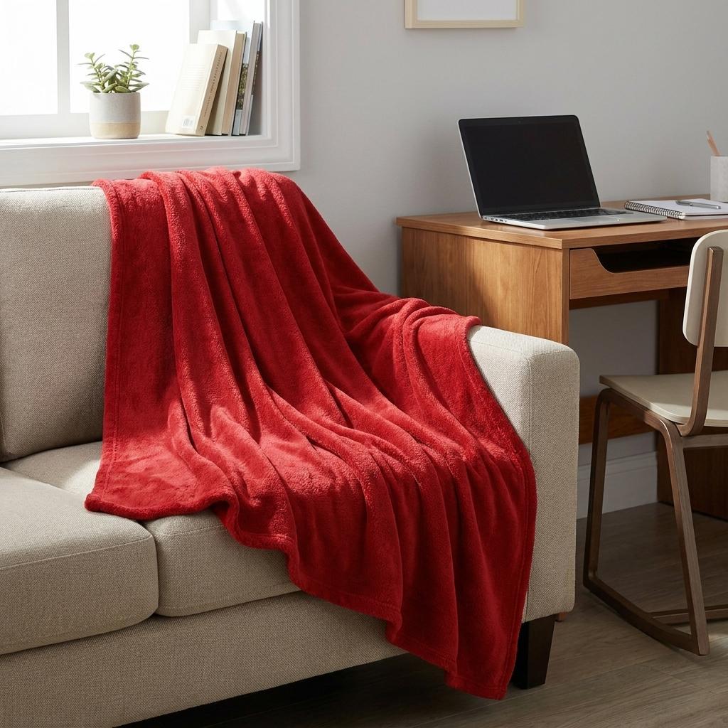 50" X 60" Black Fleece Plush Throw Blanket