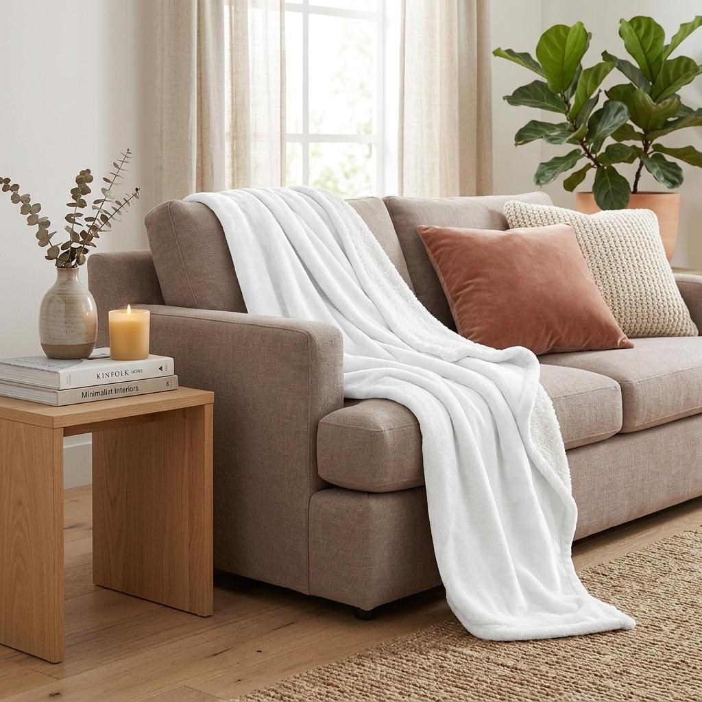 50" X 60" Black Fleece Plush Throw Blanket